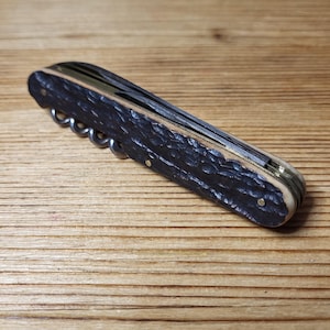 Old vintage 30-40s rare pocket knife with horn overlays Robi Klaas Solingen Germany.