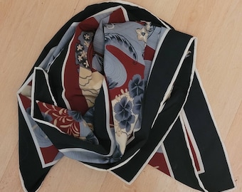 Vintage big scarf Ecem Art Frolal print. 39 inch.
