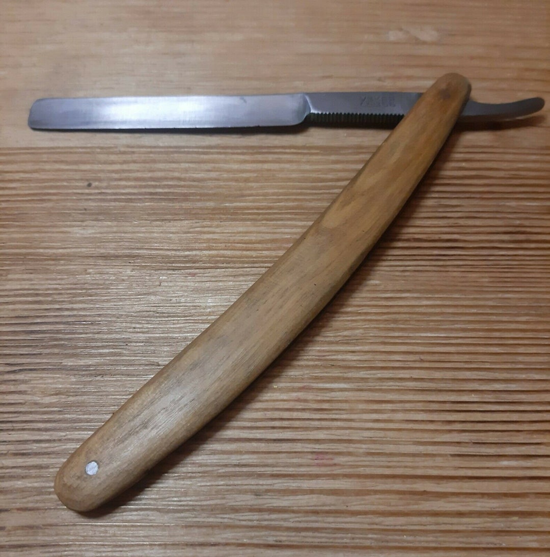 Old Vintage 1953 Y. Soviet Union Straight Razor Uzkaya. Wood Handel. - Etsy