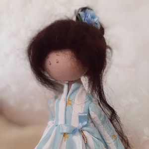 Handmade Author&#39;s  rag doll Emily Brunette Tilda Unique  36 cm./14 inch. Ukraine made.