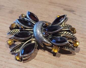 Old Vintage 1950?-70s Nice Brooch-Twig. Made in Czech Republic. Pin costume.