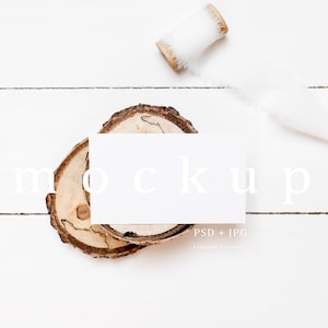 3.5x2&quot; card mockup, Business card mockup, Place card mockup, Minimalist empty white card, Smart object mockup, Diaper Raffle card mockup
