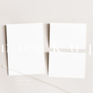 Maqueta de invitación, maqueta de boda minimalista, conjunto de maquetas de tarjetas de 5 x 7, maqueta de tarjeta moderna simple, maqueta de papelería de boda 010