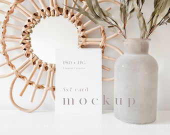 Minimal Card Mockups For Weddings And Baby By Linnestcreative