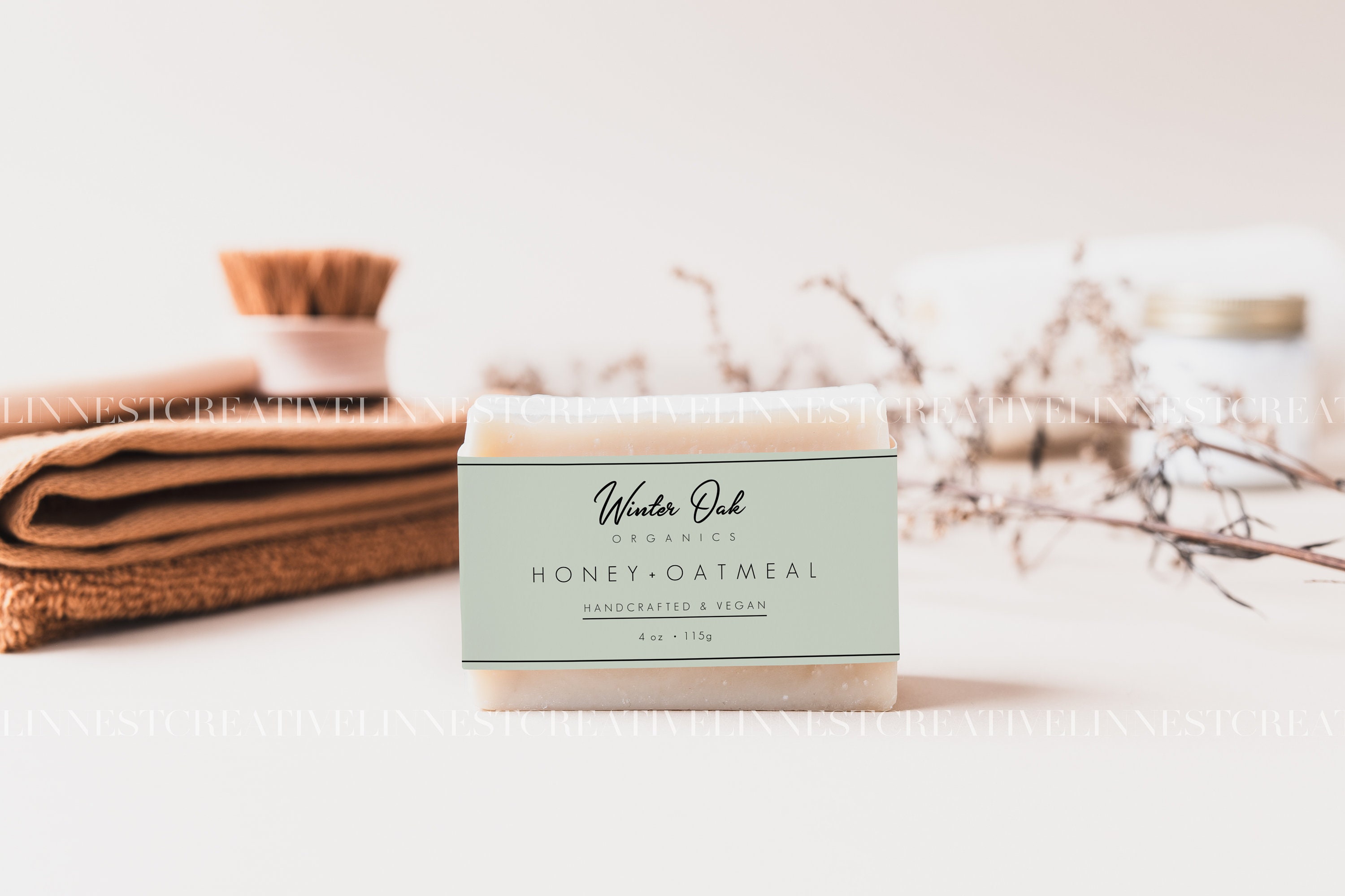 Minimal soap label mockup Natural modern soap packaging Etsy