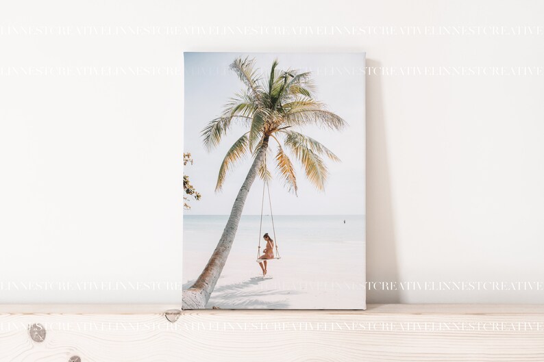 Kunstdruck Leinwand Mockup, Minimalistische leere Leinwand Mockup, Moderne weiße Leinwand im A4 Format, Wand Kunst Printables Mockup, Kunstwerk Leinwand Mockup Bild 3