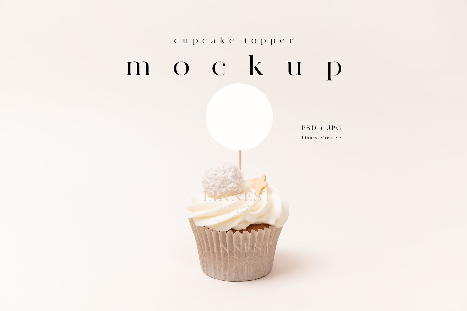 Download Mockup Cupcake topper maqueta de cupcake del DÃa de San | Etsy