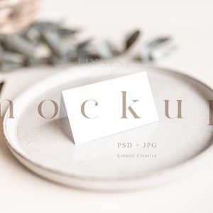Hochzeit Tischkarte Mockup, Zelt Klappkarte Mockup, 3,5x2 Karten Mockup, Hochzeit Stationär Mockup, Minimalistischer Stil moderne Klappkarte Mockup LC5