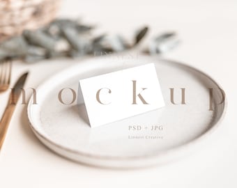 Wedding place card mockup, Tent fold card mockup, 3.5x2 card mockup, Wedding stationary mockup, Minimal style modern folded card mockup LC5