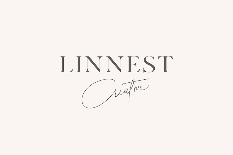 May include: A logo for a business called "Linnest Creative". The name is in a serif font and the word "Creative" is in a handwritten script font.