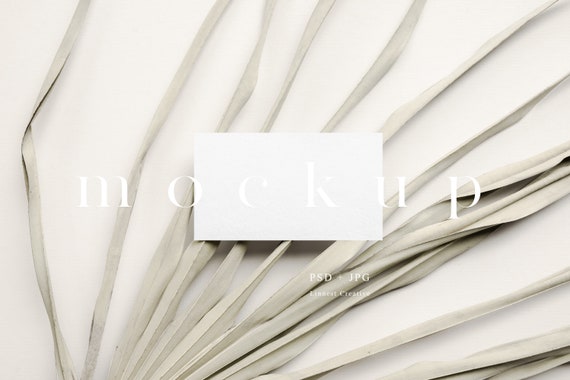 3.5x2" card mockup, Business card mockup, Place card mockup, Minimalist empty white card, Smart object mockup, Book for baby card mockup LC6