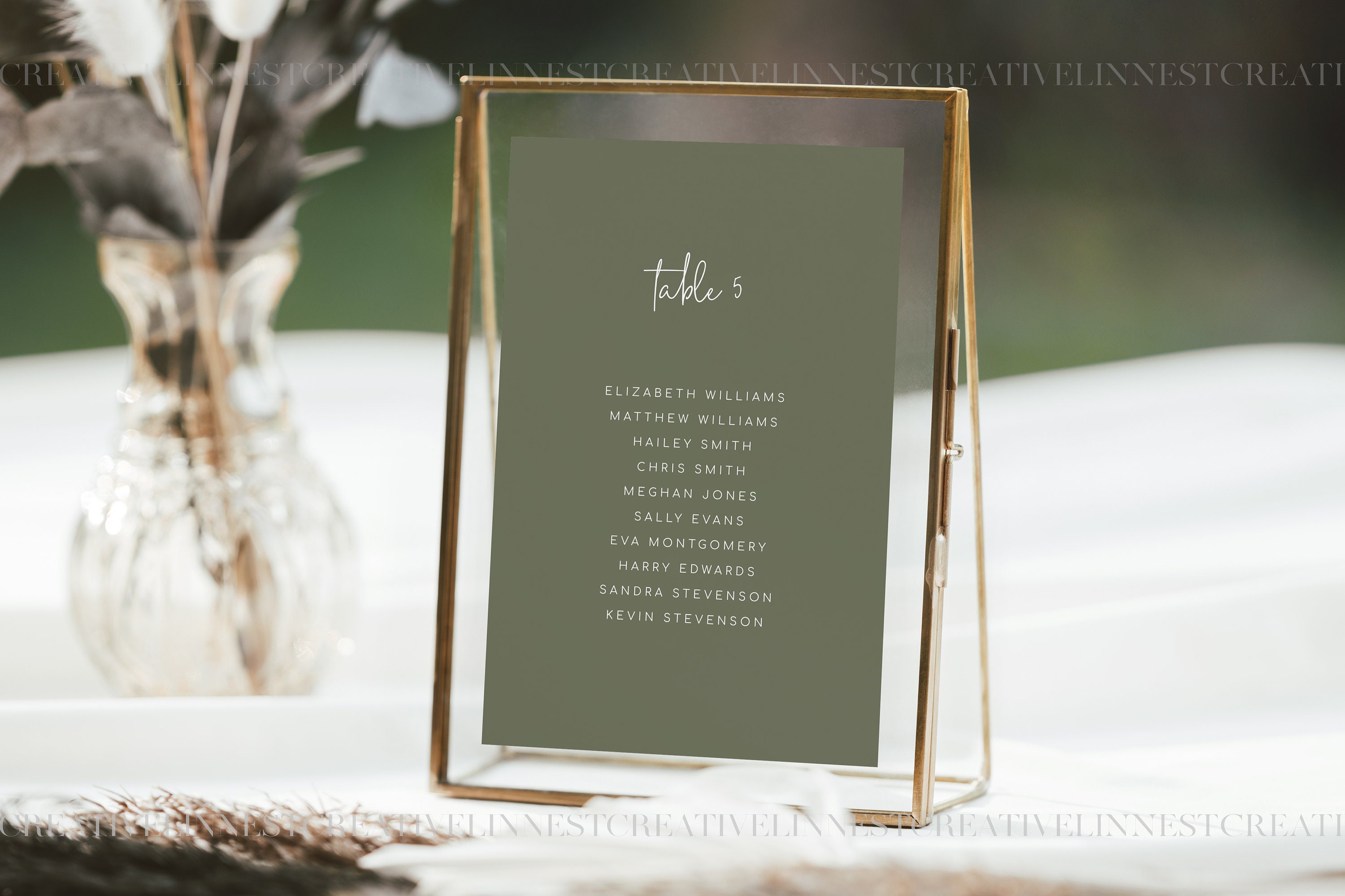 4x6 Table number mockup Wedding table number frame mock up Etsy