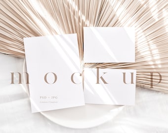 Boho wedding suite mockup, Modern neutral boho card mock up, Minimalist wedding stationary mockup, Minimal wedding suite mock up LC1
