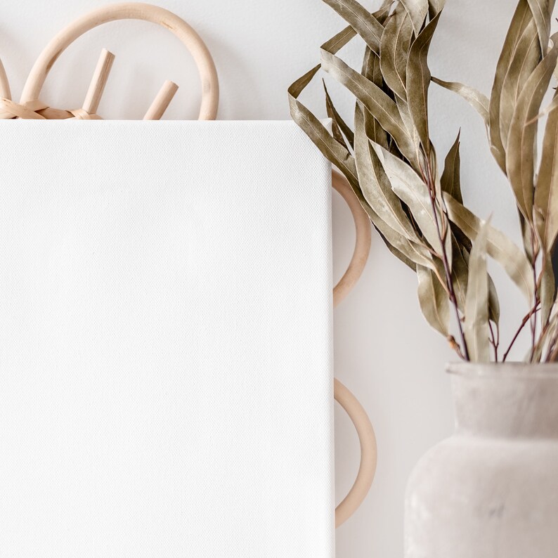 Download Canvas mockup A4 canvas Wall art mockup Minimalist empty ...