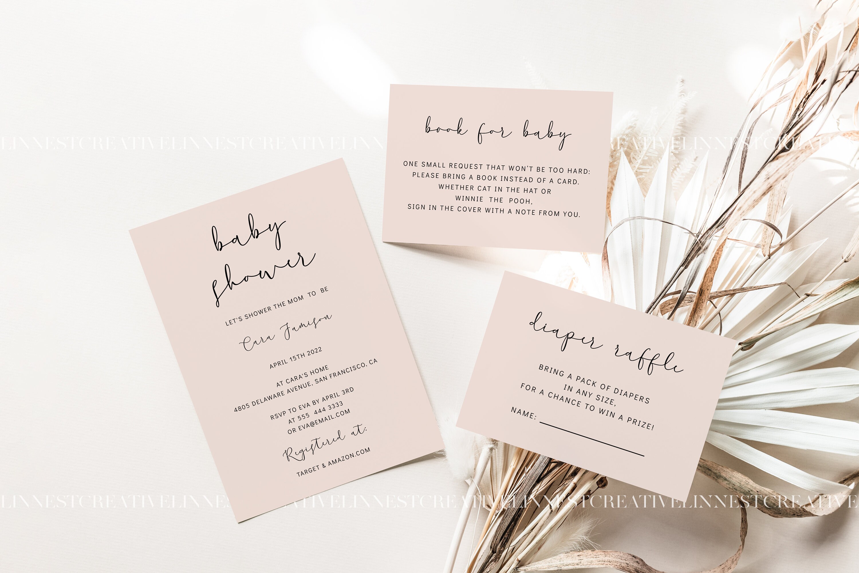 Download Boho invitation suite mock up Baby shower stationary ...