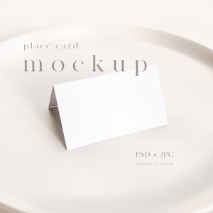 Tischkarte Mockup, Zelt Klappkarte Mockup, Blank weiße Karte Mockup, Hochzeit Papeterie Mockup, Minimalistischer Stil Klappkarte Mockup