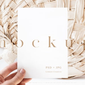 Mockup di invito, Mockup di biglietto di auguri, Mockup di biglietto semplice, Mockup boho, Mockup di matrimonio verticale, Mockup di invito con biglietto 5x7 032 034