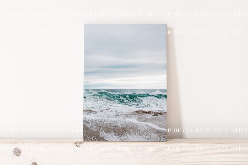 Kunstdruck Leinwand Mockup, Minimalistische leere Leinwand Mockup, Moderne weiße Leinwand im A4 Format, Wand Kunst Printables Mockup, Kunstwerk Leinwand Mockup Bild 4