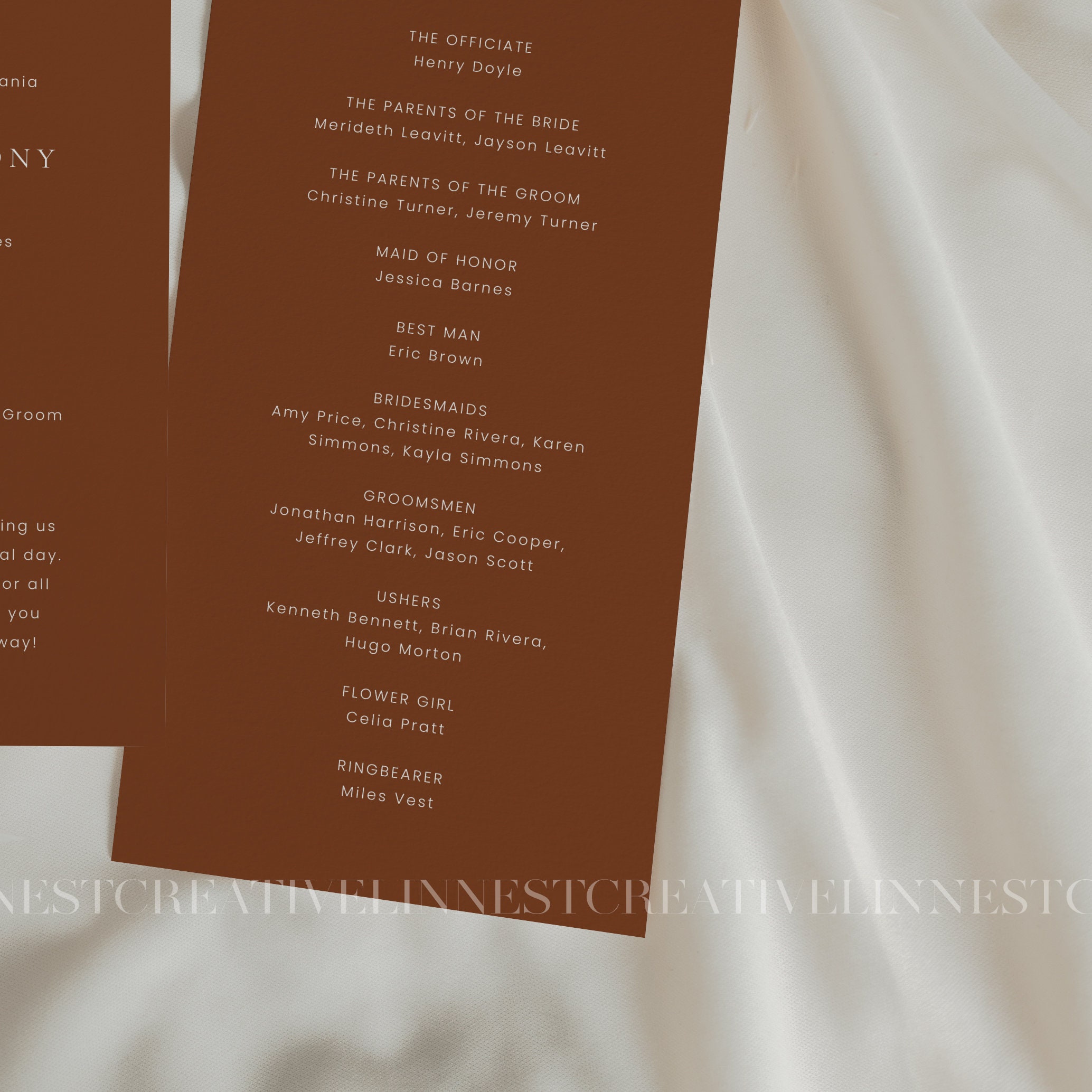 Download Earthy wedding program mockup Wedding stationery mockup Two | Etsy
