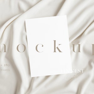 12x18 cm Karte Mockup, minimalistische leere weiße Karte, Hochzeit Briefpapier Mockup, Grußkarte Mockup, moderne Boho neutrale Töne Karte Mockup LC4