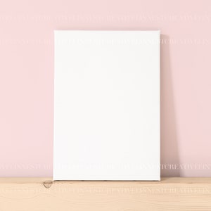 Kunstdruck Leinwand Mockup, Minimalistische leere Leinwand Mockup, Moderne weiße Leinwand im A4 Format, Wand Kunst Printables Mockup, Kunstwerk Leinwand Mockup Bild 7