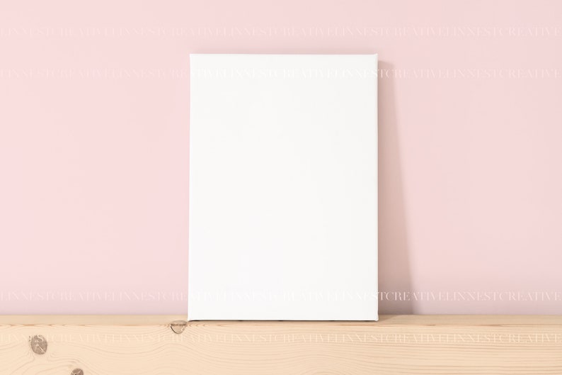 Kunstdruck Leinwand Mockup, Minimalistische leere Leinwand Mockup, Moderne weiße Leinwand im A4 Format, Wand Kunst Printables Mockup, Kunstwerk Leinwand Mockup Bild 7