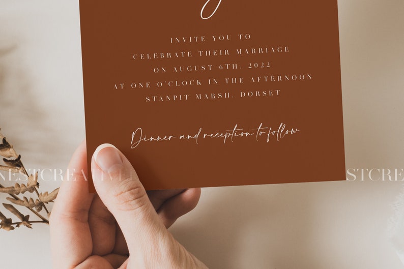 Boho card mockup, 5x7 card mockup Smart Object, Greeting card mockup, Invite mockup, White card mockup, Wedding mock up stationary 023 image 6