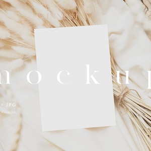 Babyparty Geburtstagskarte, Babyparty Karte, 5x7" Karten Mockup, Minimalistisches Einladungs Mockup, Baby Geburtstagskarte Mockup, Boho Einladung Mockup 011