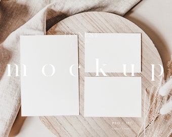 Boho wedding suite mockup, Modern neutral boho card mock up, Minimalist wedding stationary mockup, Minimal wedding suite mock up 027