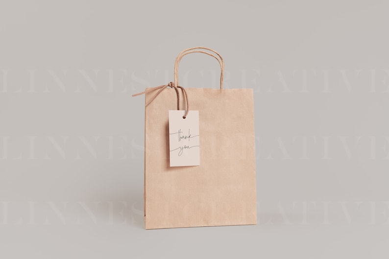 Download Brand label mockup Gift tag mockup Paper bag tag mockup | Etsy
