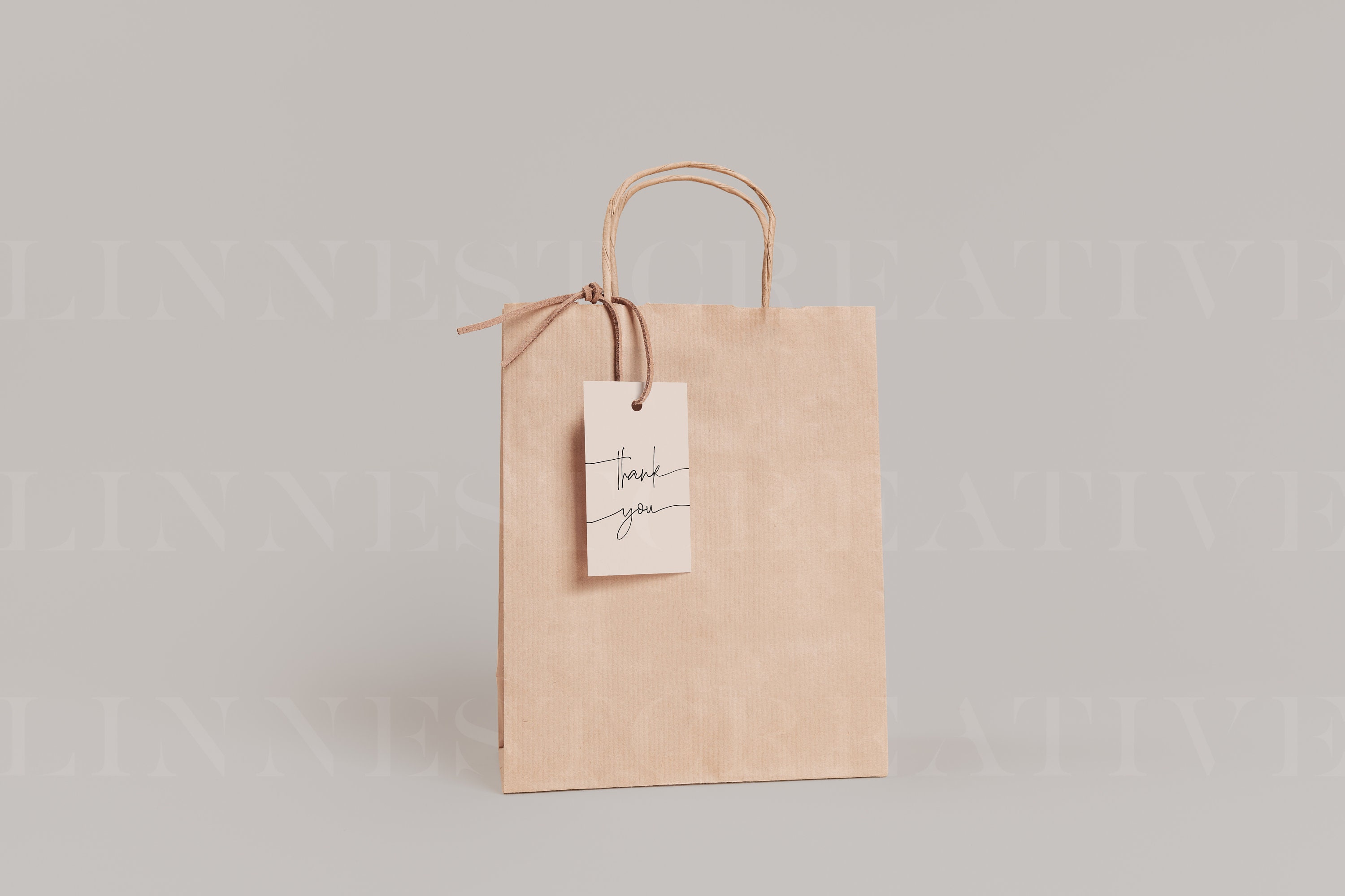 Gift Tags Mockup Kraft Paper Bag Welcome Bag Tag Blank Tag Mockup