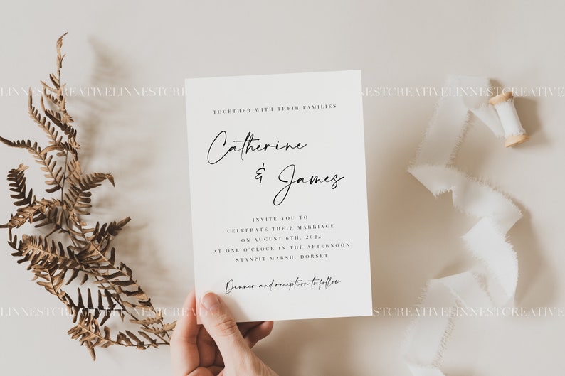 Boho card mockup, 5x7 card mockup Smart Object, Greeting card mockup, Invite mockup, White card mockup, Wedding mock up stationary 023 image 4