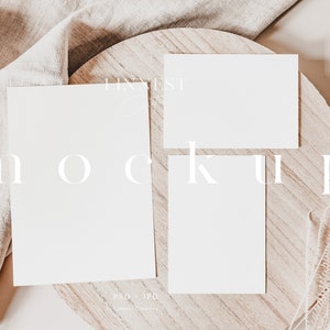 Einladungspaket Mockup, Minimalist hochzeit mockup, Neutrale Karte Mockup 5x7, Schlichte weiße Karte Mockup, Hochzeit Stationary Mockup 027