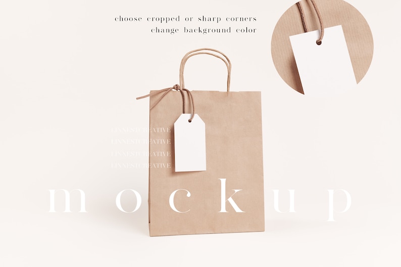 Download Brand label mockup Gift tag mockup Paper bag tag mockup | Etsy