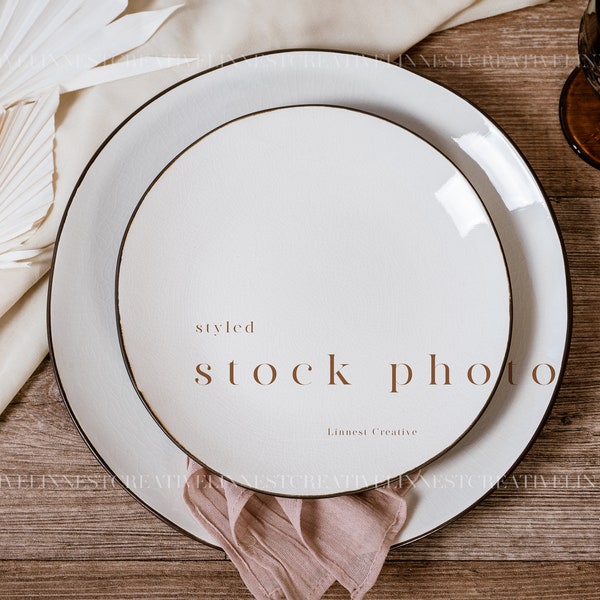 Gestileerde stock foto, Bruiloft stock fotografie, Moderne tafel instelling, Diner plaat stock foto, Minimalistische stock foto 017