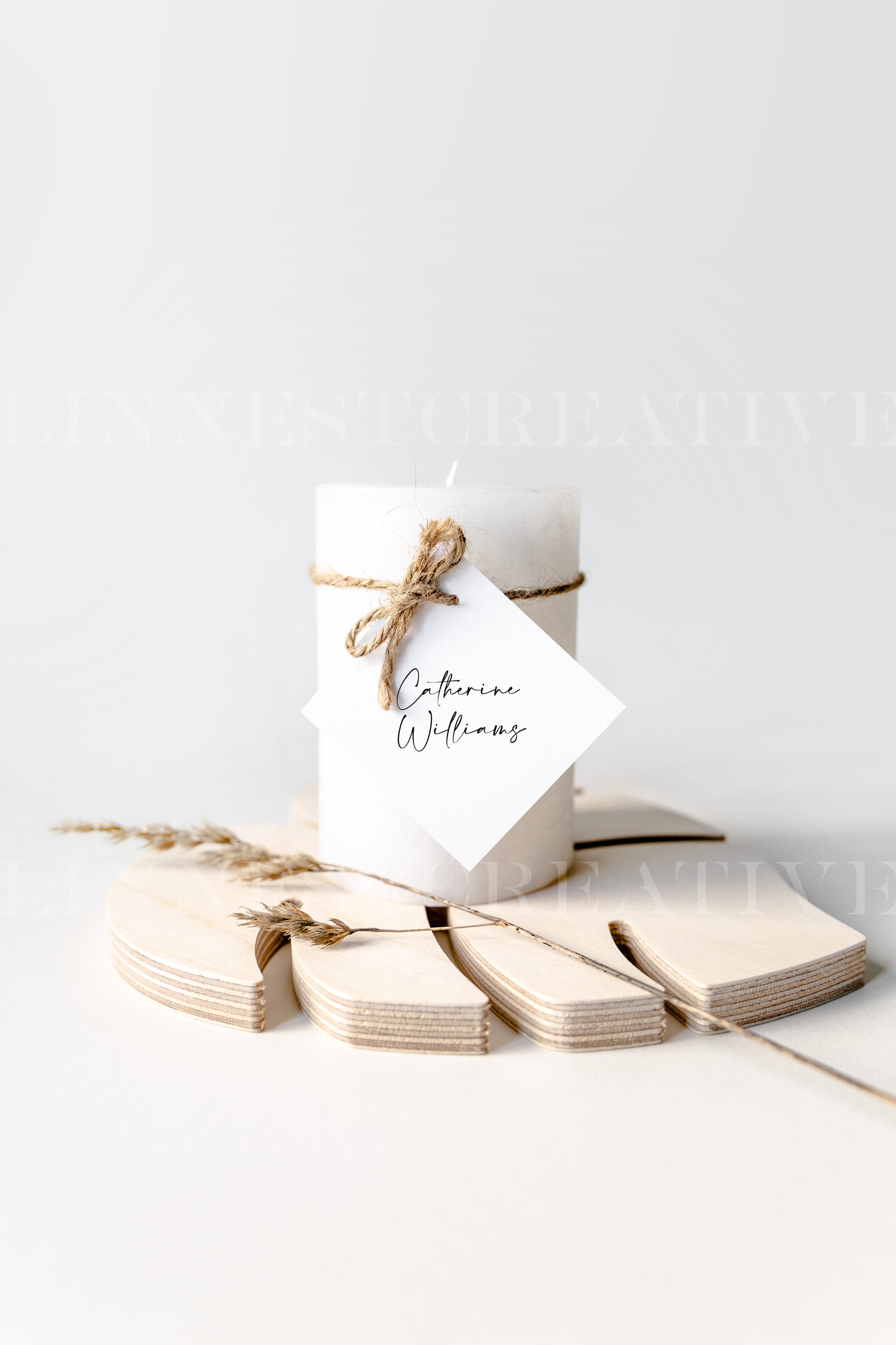 Square Gift Tag Mockup Favor Tag Mockup Minimalist Label Etsy