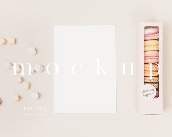 Party Einladung Mockup, Valentinstag Karte Mockup, Minimalistische leere weiße Karte, Grußkarte Mockup, Baby Shower Mockup, Geburtstagskarte