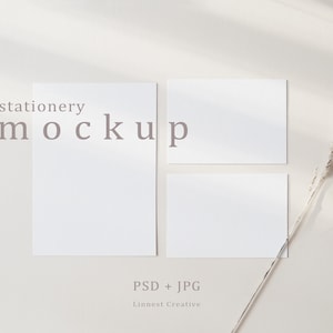 5x7" en 5x3.5" kaarten mockup voor huwelijksuitnodigingen, minimalistische lege witte kaart mockup, uitnodiging en bedankkaart, uitnodiging voor feest