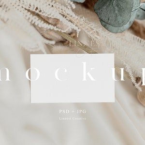 Boho Visitenkarten-Modell, 3,5x2-Zoll-Kartenmodell, Tischkarten-Modell, Einlegekarten-Modell, Smart-Objekt-Modell, Babyparty-Modell LC2