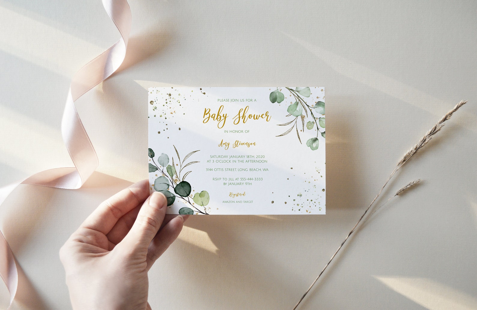 7x5 Card Mockup for Wedding Invites and Greeting Cards - Etsy