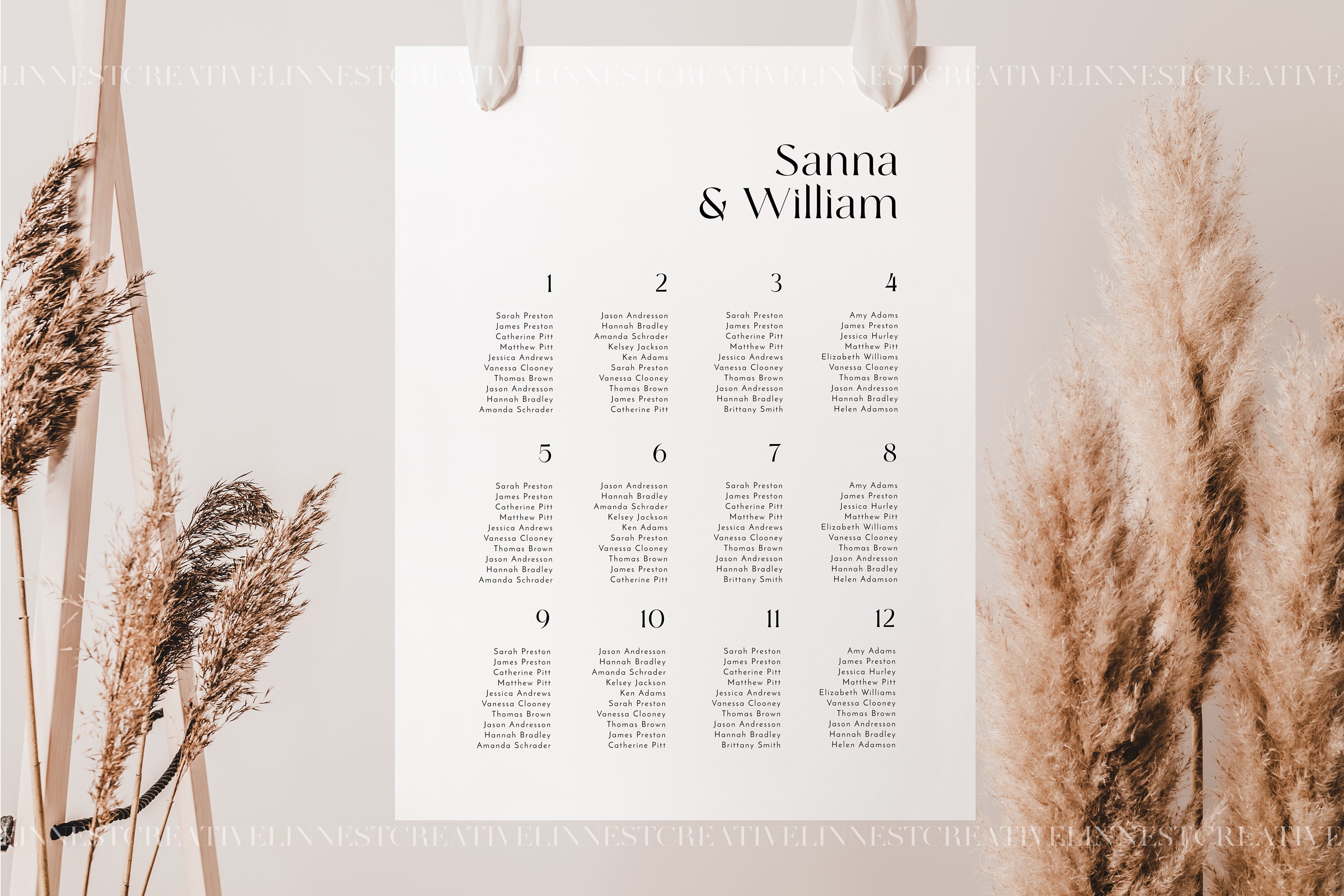 Download Boho wedding sign mockup Seating chart mock up Wedding | Etsy