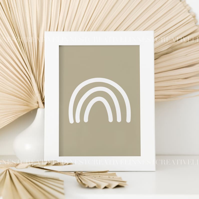 13x18 wooden frame mockup, Minimalist empty white frame, Print mockup, Picture frame mockup, Modern living room mockup, Printables mockup image 5