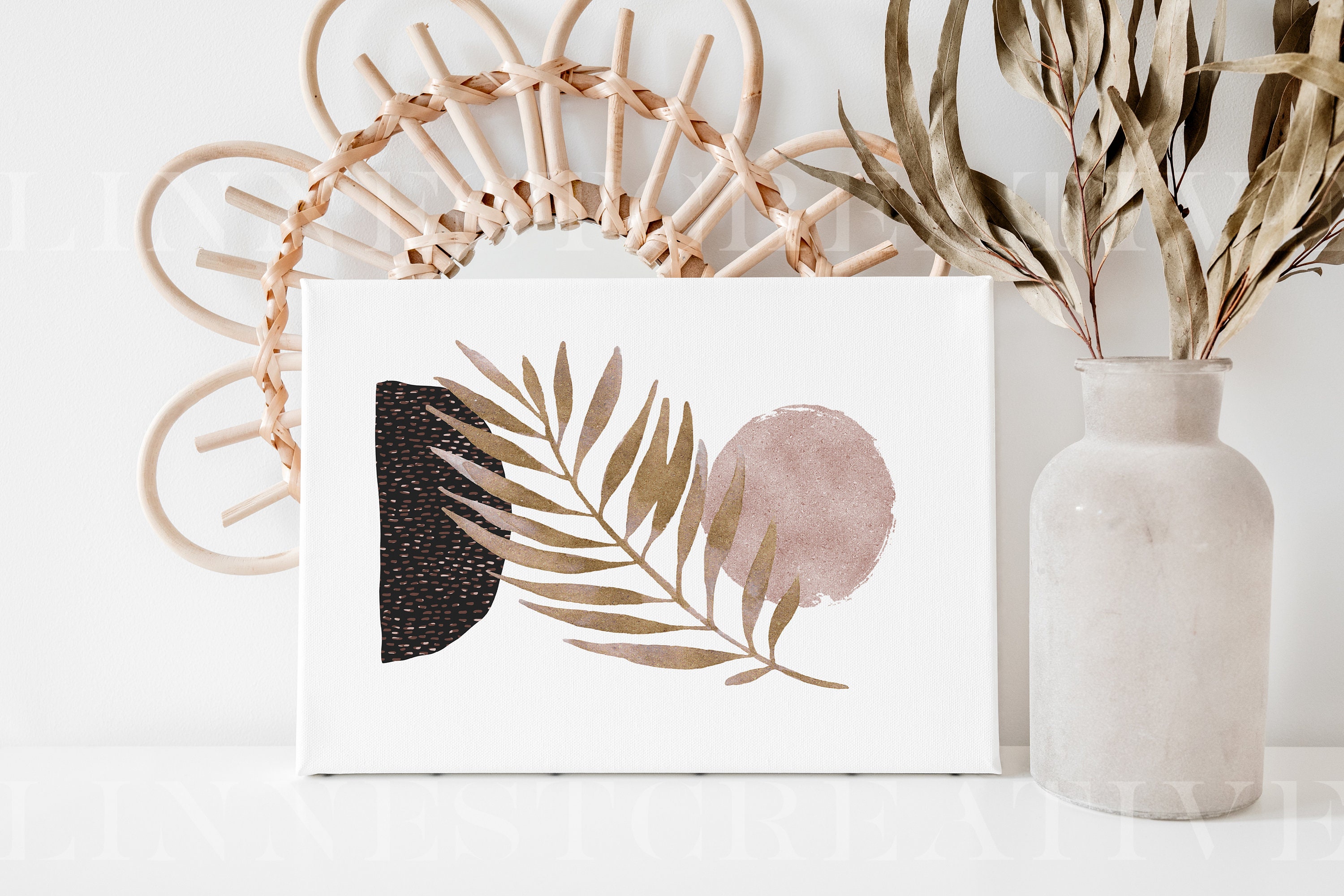 Canvas Mockup A4 Canvas Wall Art Mockup Minimalist Modern Etsy