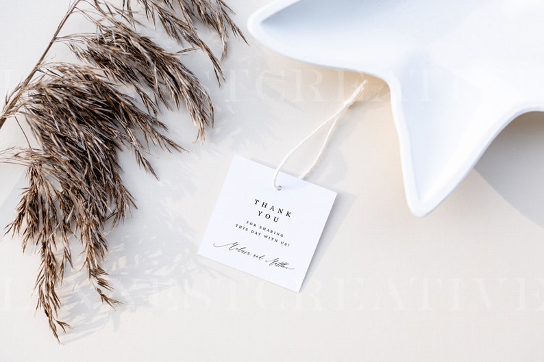 Download Square gift tag mockup Favor tag mockup Minimalist label | Etsy