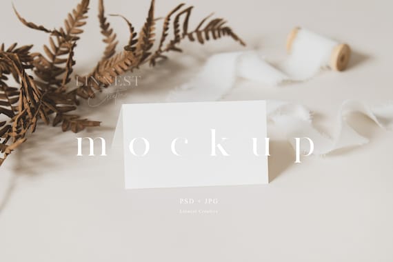 Place card mockup, Folded card mockup, Wedding stationary mockup, Boho card mockup, Tented place card mock up, Neutral card mockup 023