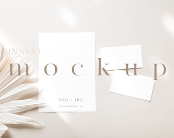 Baby shower stationery mockup, Gender neutral baby shower suite mockup, Boho baby shower invite and insert cards mockup, PSD Smart Object 02