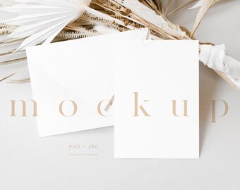 Inbjudnings- och kuvertmodell, 5x7-kortmodell Smart Object, Boho-kortmodell, Hälsningskortmodell, Inbjudningsmodell, Minimalistisk 5x7-modell 08