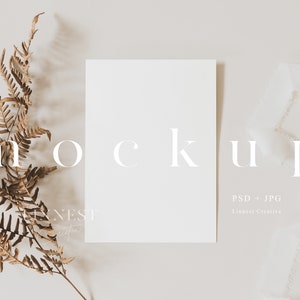 5x7 Karte Mockup Smart Object, Grußkarte Mockup, Boho Karte Mockup, Einladung Mockup, Weiße Karte Mockup, Hochzeit Mock up Stationary 023