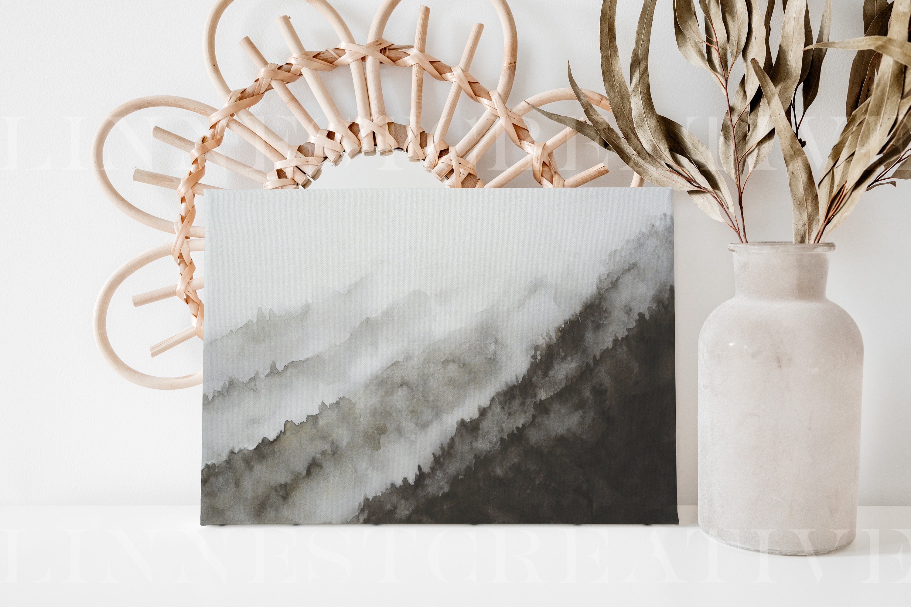 Canvas Mockup A4 Canvas Wall Art Mockup Minimalist Modern Etsy