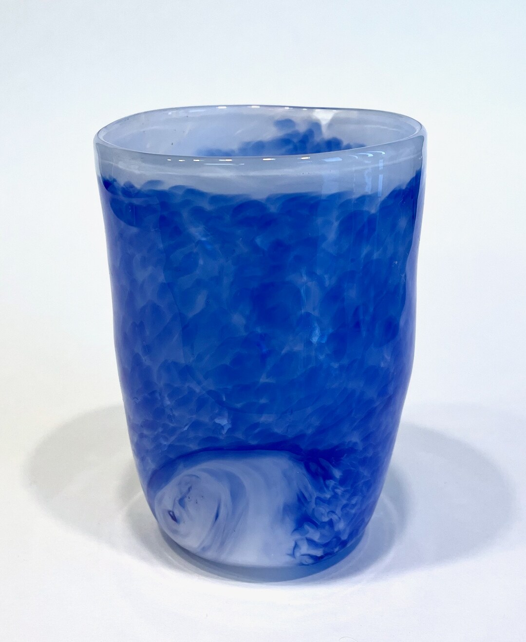 Everyday Drinking Glass, Blue and White Etsy